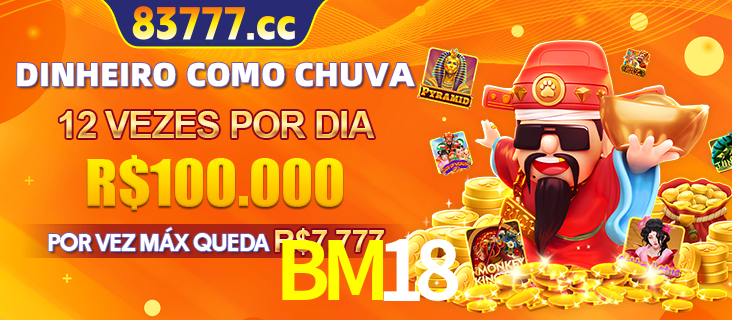 Banner do programa de recompensas Recomende para amigos do BM18, detalhando os bônus por convidar amigos, com prêmios que chegam a R$288.888.