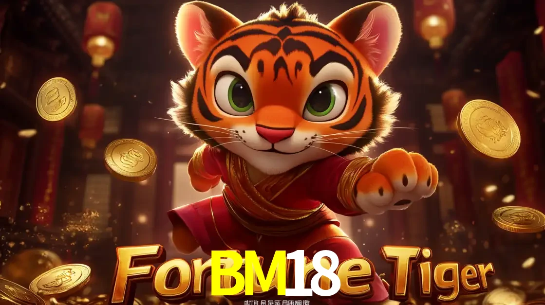 O carismático mascote do jogo de slot Fortune Tiger, um tigre fofo em pose de artes marciais, pronto para trazer sorte e multiplicadores de ganhos no cassino online BM18.